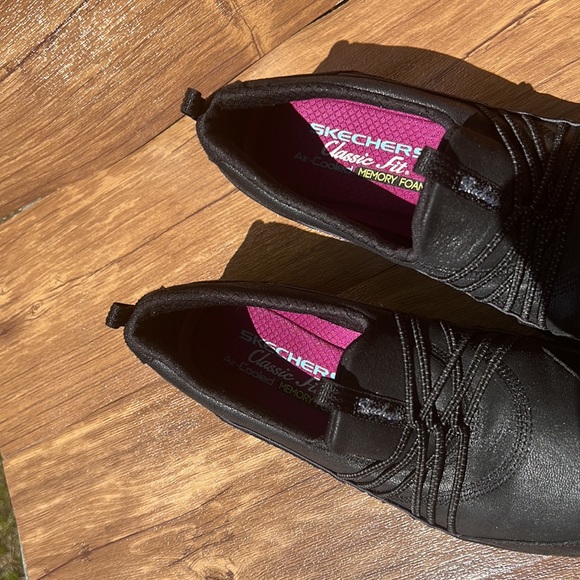 Skechers empress lets be real black slip on shoes sneakers size 6.5 - Picture 3 of 11
